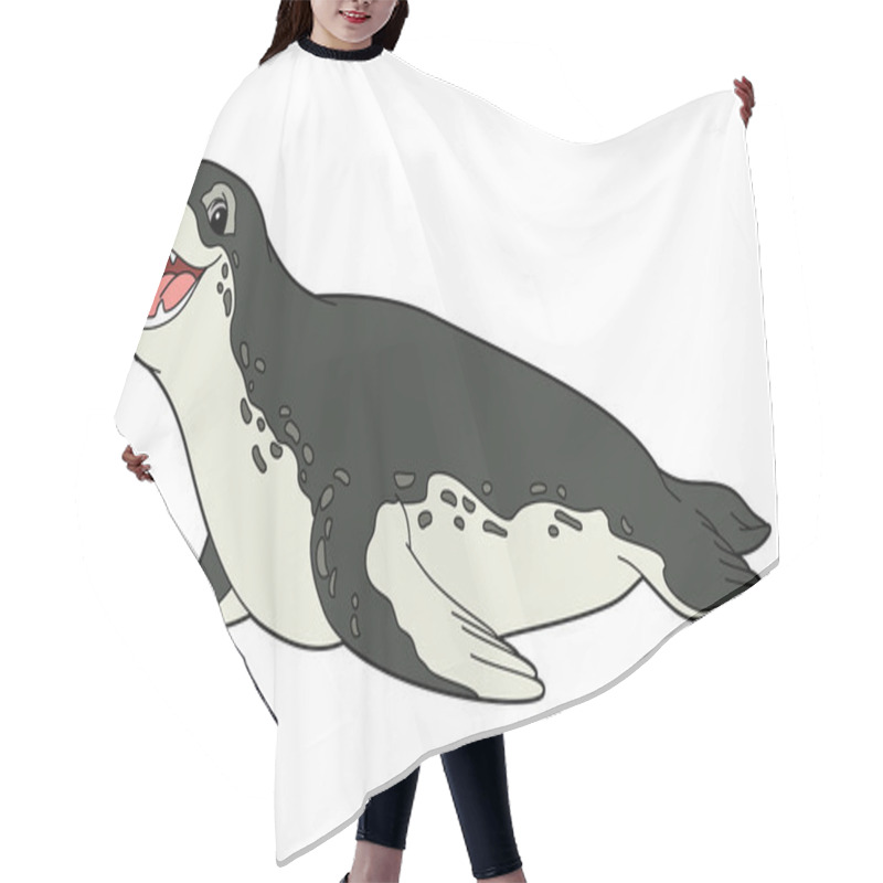 Personality  Cartoon Sea Dog Hair Cutting Cape