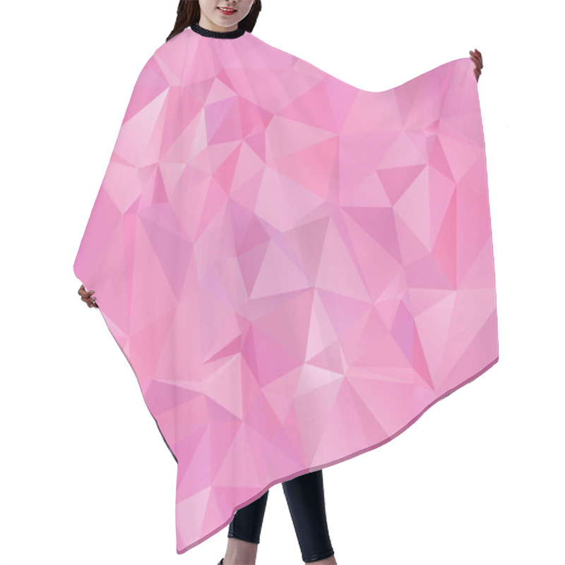 Personality  Pink Pattern. Triangular Template. Geometric Sample. Repeating R Hair Cutting Cape