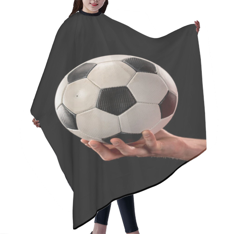 Personality  Soccer Ball In Hand Hair Cutting Cape