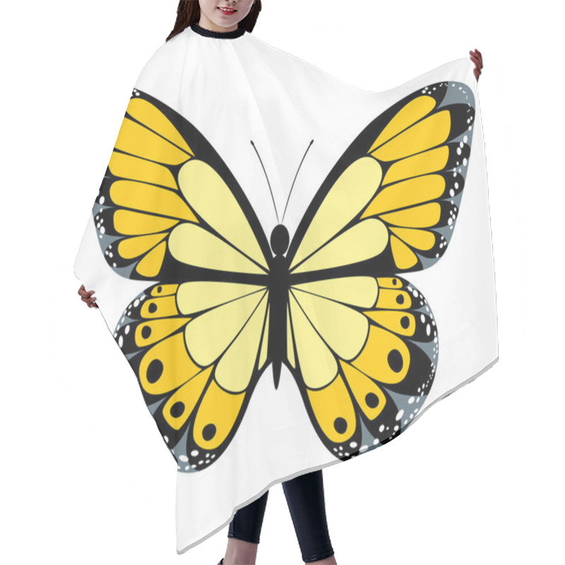 Personality  Yellow Butterfly Hair Cutting Cape