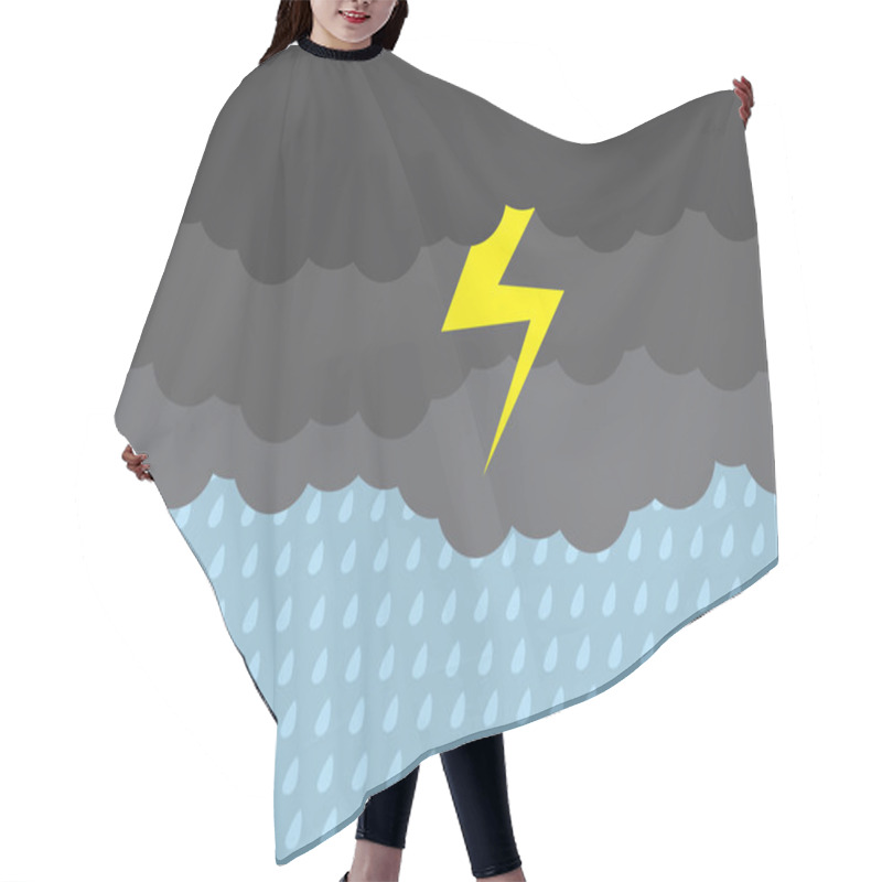 Personality  Clouds Dark Storm Lightning Hair Cutting Cape