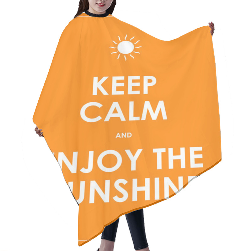 Personality  Special Summer Keep Calm Modern Motivational Background Hair Cutting Cape