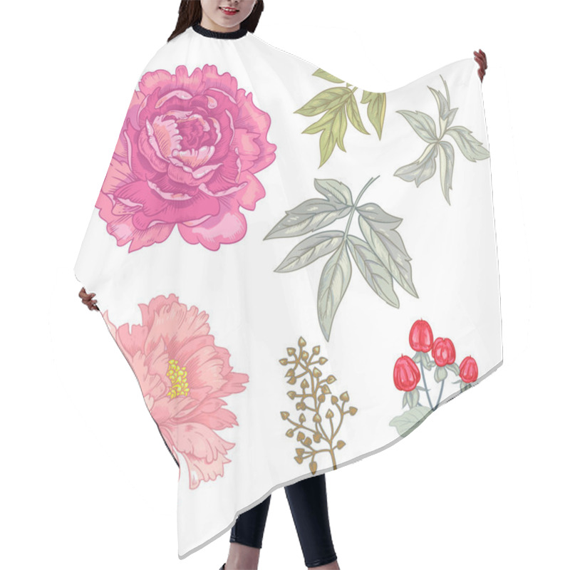 Personality  Vector Seamless Floral Pattern. Hair Cutting Cape