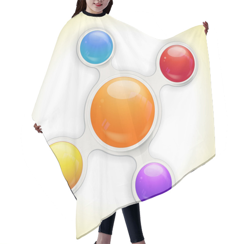 Personality  Metaball Bubble  Infographic No Text Hair Cutting Cape