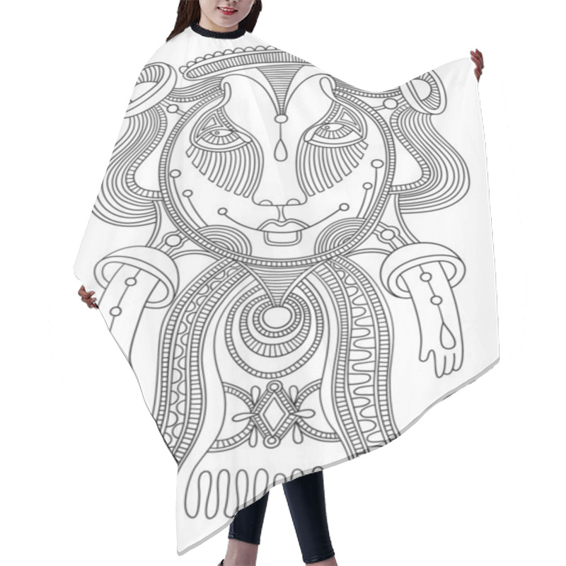 Personality  Doodle Fantasy Monster Personage Hair Cutting Cape