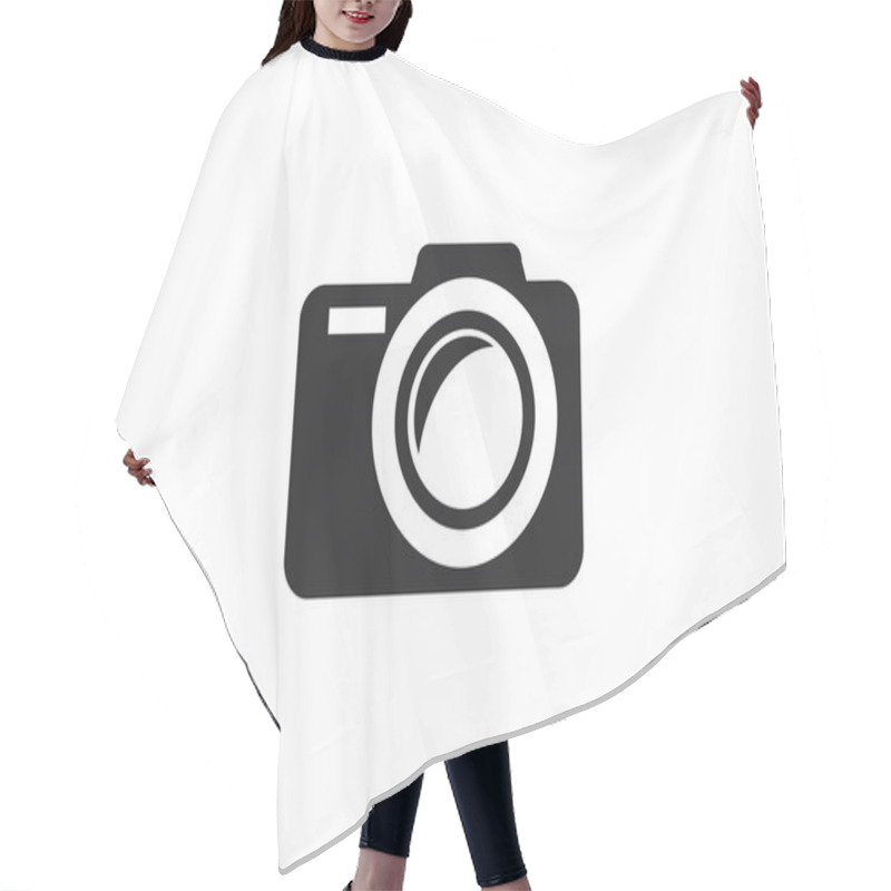 Personality  Photo Camera Icon Hair Cutting Cape