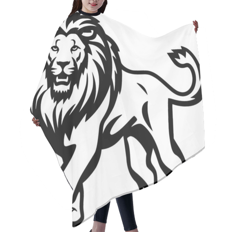 Personality  Lion - Minimalist And Simple Silhouette - Vector Illustration Hair Cutting Cape