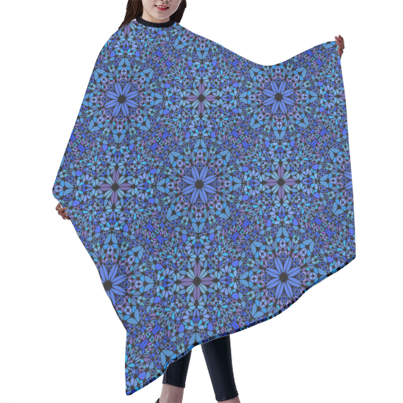 Personality  Oriental Abstract Blue Stone Mosaic Petal Pattern Background Hair Cutting Cape