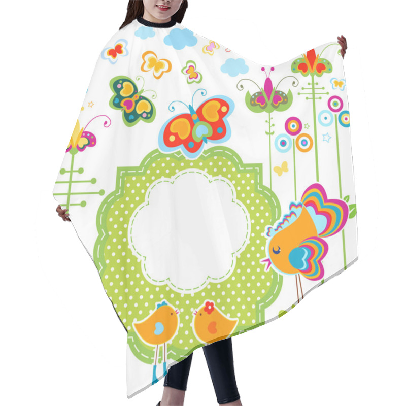 Personality  Fashion Birds Card Hair Cutting Cape