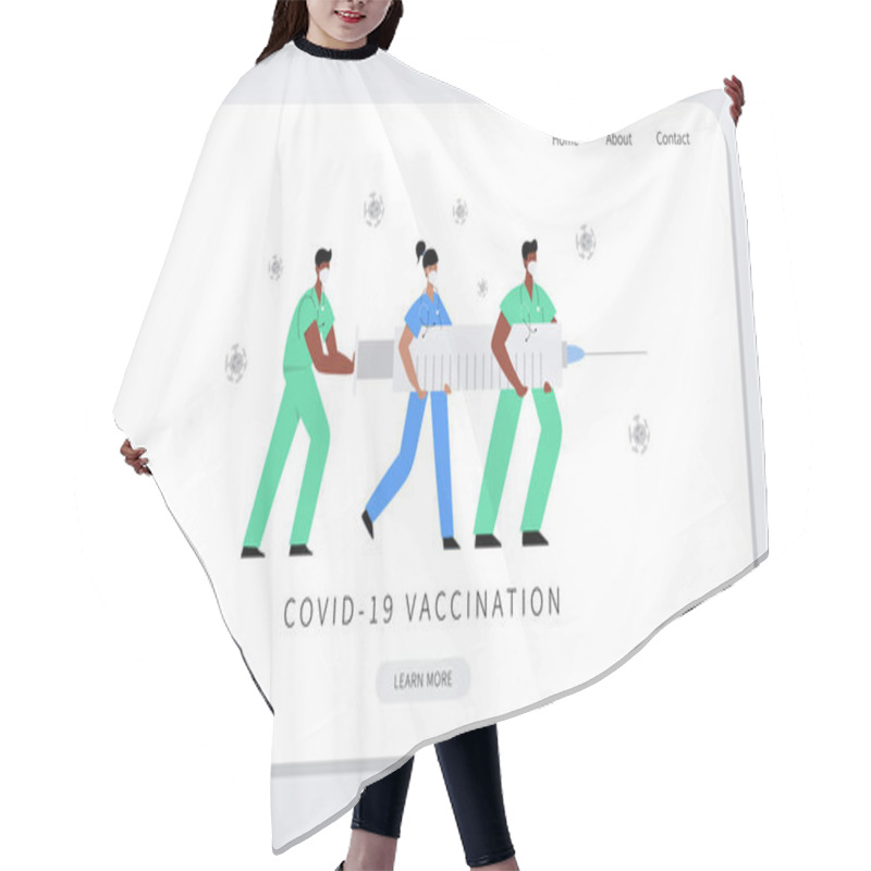 Personality  COVID 19 Vaccination Time Hair Cutting Cape