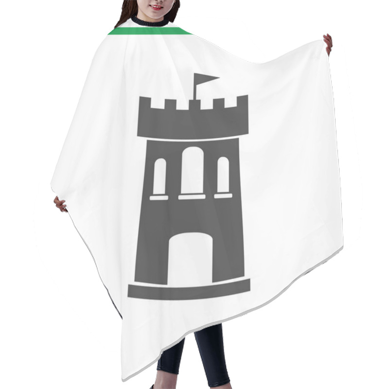 Personality  Castle Flat Icon Hair Cutting Cape