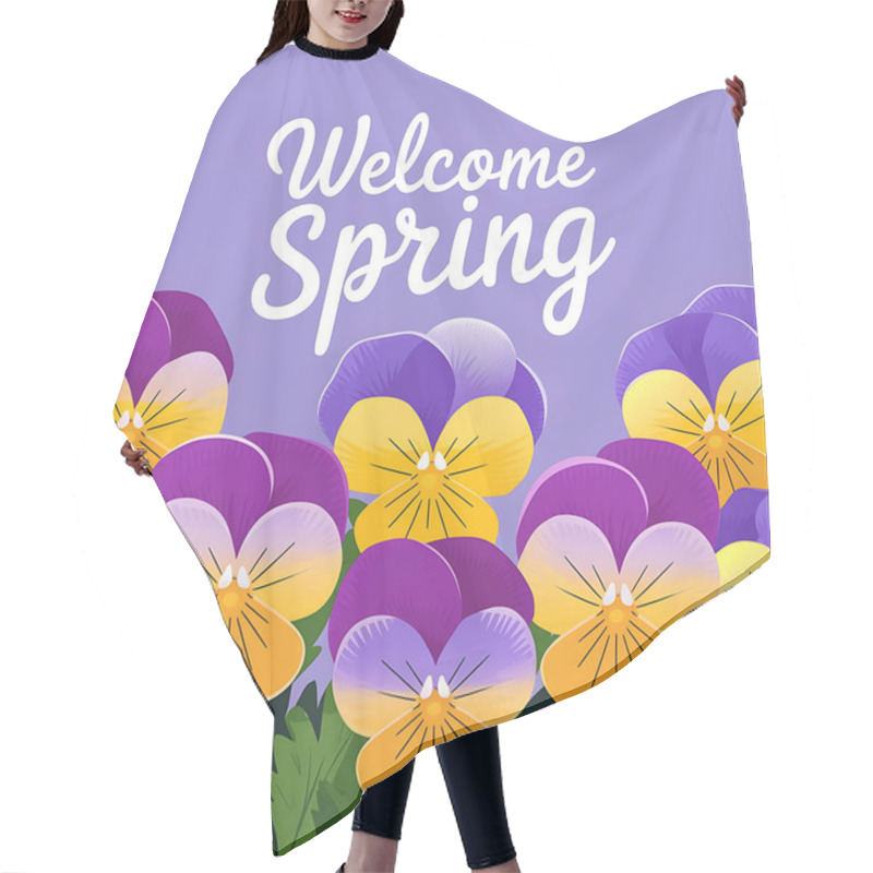 Personality  Vibrant Spring Pansy Welcoming Spring's Arrival Hair Cutting Cape