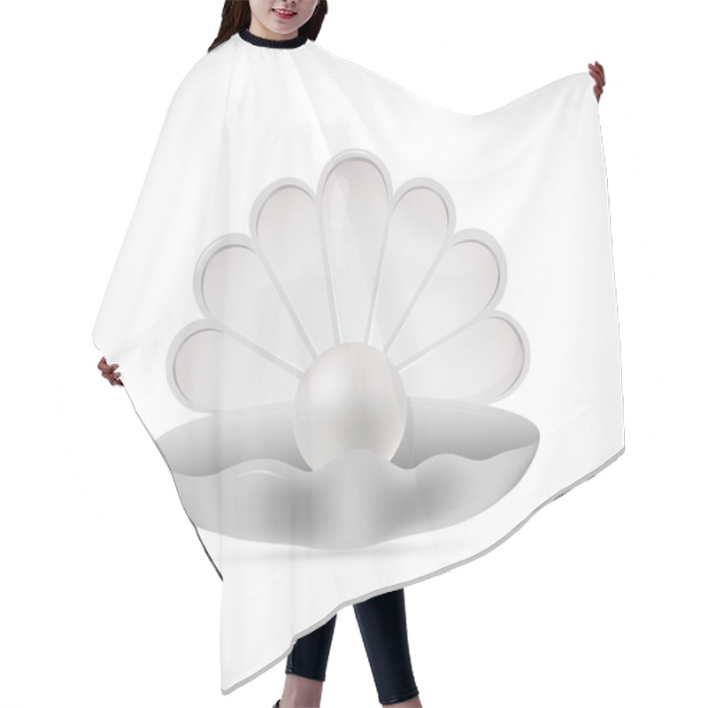 Personality  Shell Pearl Cartoon Hair Cutting Cape