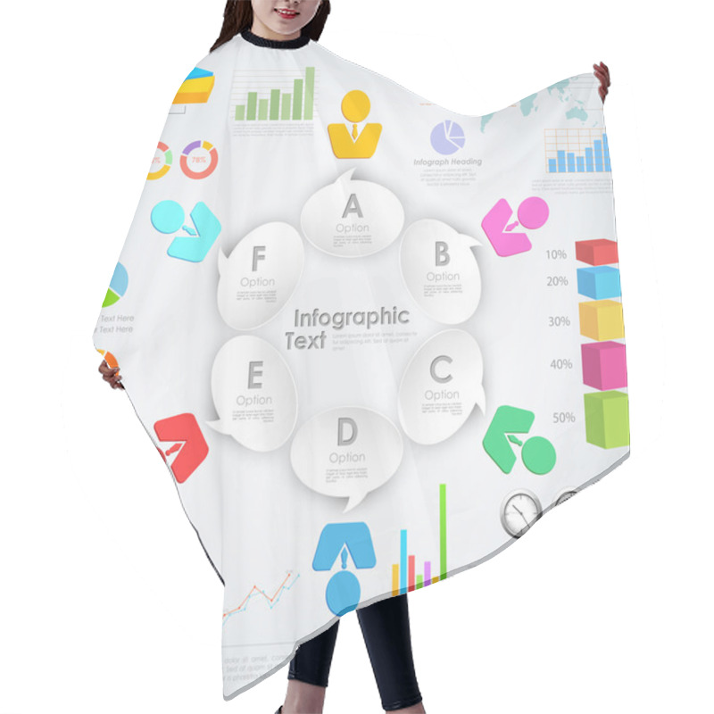 Personality  Business Infographics Hair Cutting Cape