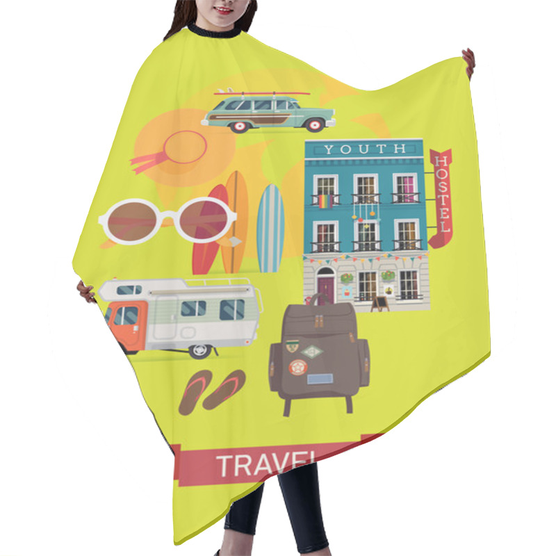 Personality  Travel And Vacation Background Hair Cutting Cape