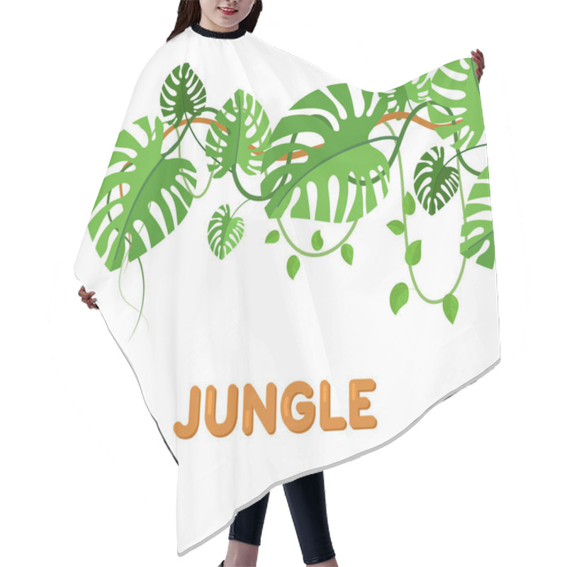 Personality  Tropical Flowers And Leaves Collection Vector Isolated Hair Cutting Cape