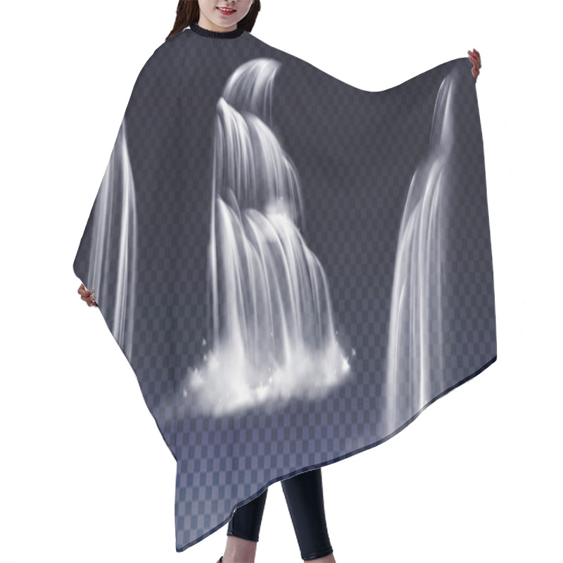 Personality  Set Of Waterfalls With Cascade, Splash And Fog Hair Cutting Cape