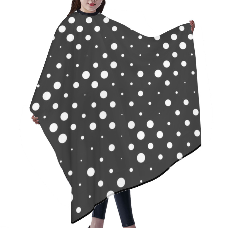 Personality  Random, Scattered Dots, Circles. Dotted, Spots Background, Texture, Backdrop And Pattern. Stipple, Stippling Effect. Pointillist, Pointillism Polka Dots Element Hair Cutting Cape