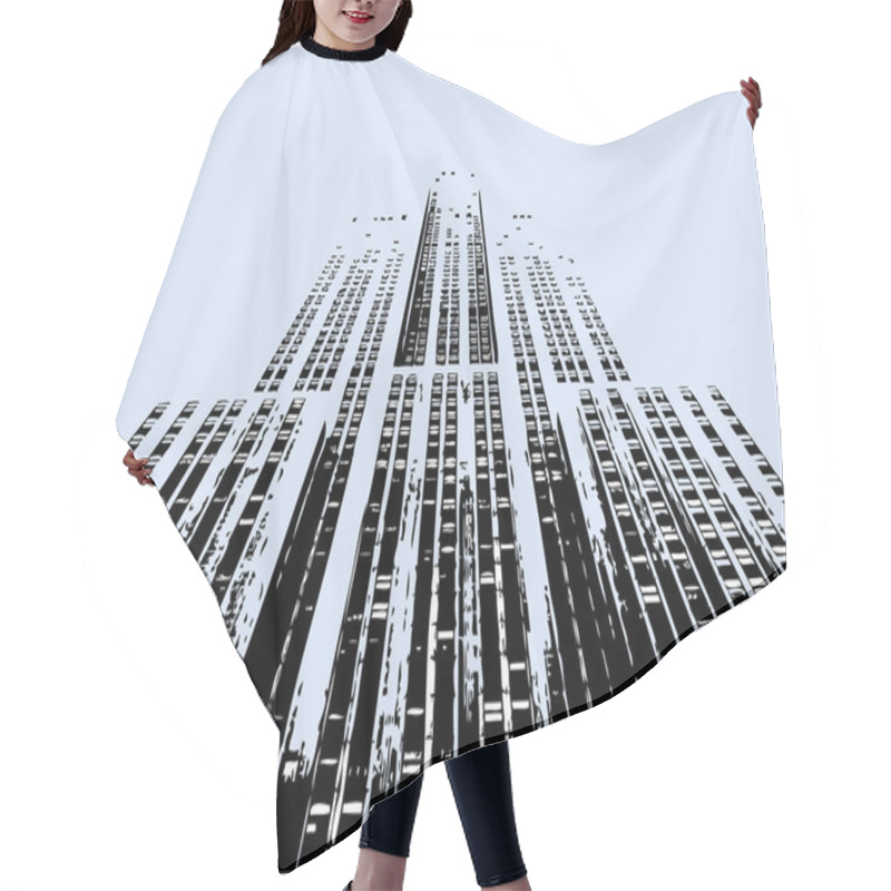 Personality  Abstract Building Hair Cutting Cape