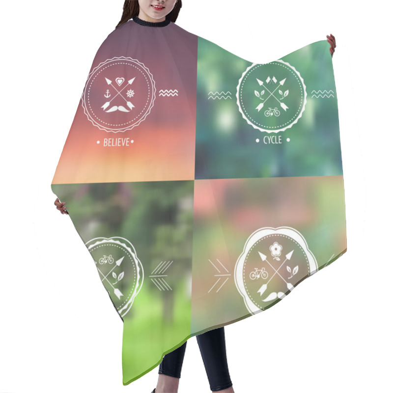 Personality  Blurred Nature Backgrounds Hair Cutting Cape