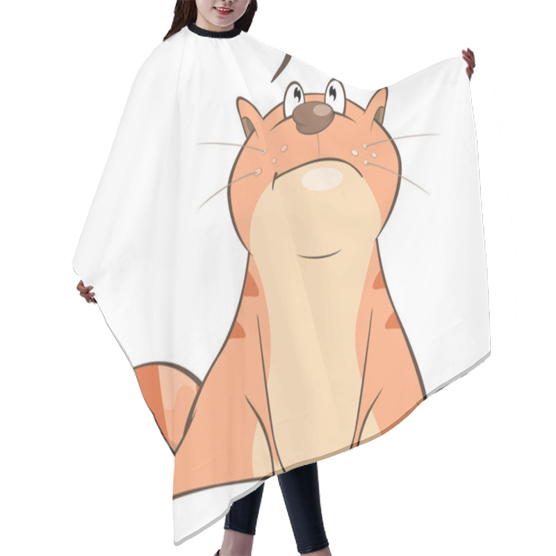 Personality  Cute Cartoon Cat Hair Cutting Cape