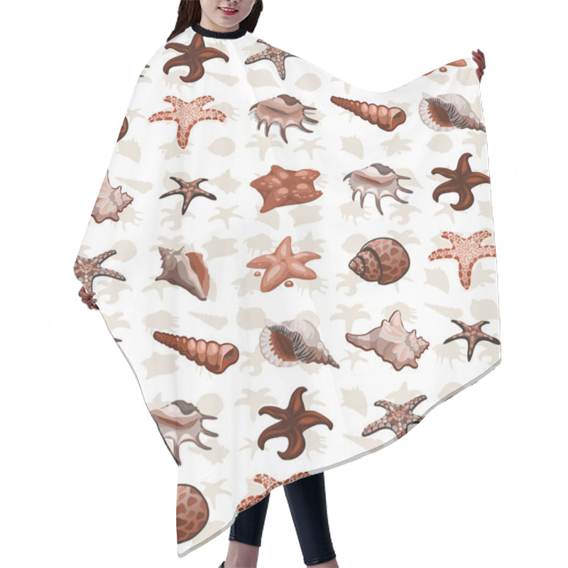 Personality  Set Of Shellfish And Sea Creatures Hair Cutting Cape