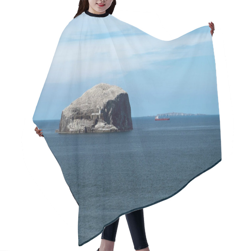 Personality  Lighthouse On A Cliff, Sea, Seagulls And Red Ship Hair Cutting Cape