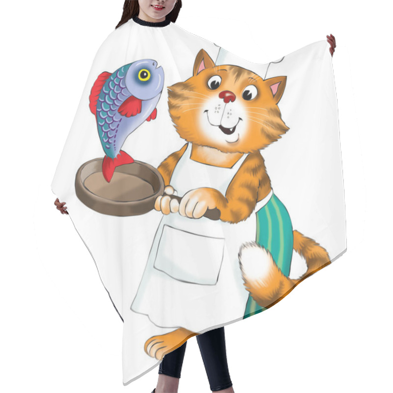 Personality  Cartoon Funny Cat Hair Cutting Cape