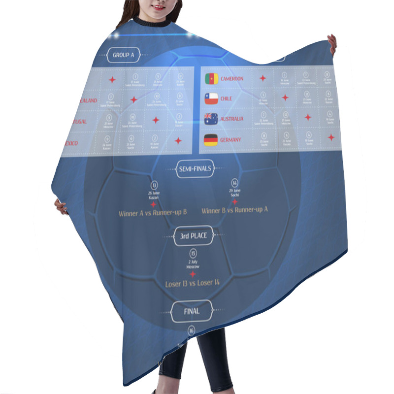 Personality  Match Schedule, Vector Illustration Hair Cutting Cape