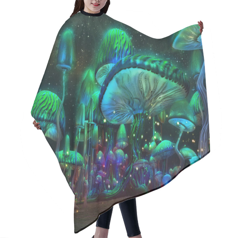 Personality   Luminous Mushrooms, 3d Cg Hair Cutting Cape