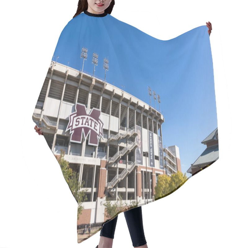 Personality  Starkville, MS - 2021: Davis Wade Stadium, Home Of The Mississippi State Bulldogs Football Team. Hair Cutting Cape