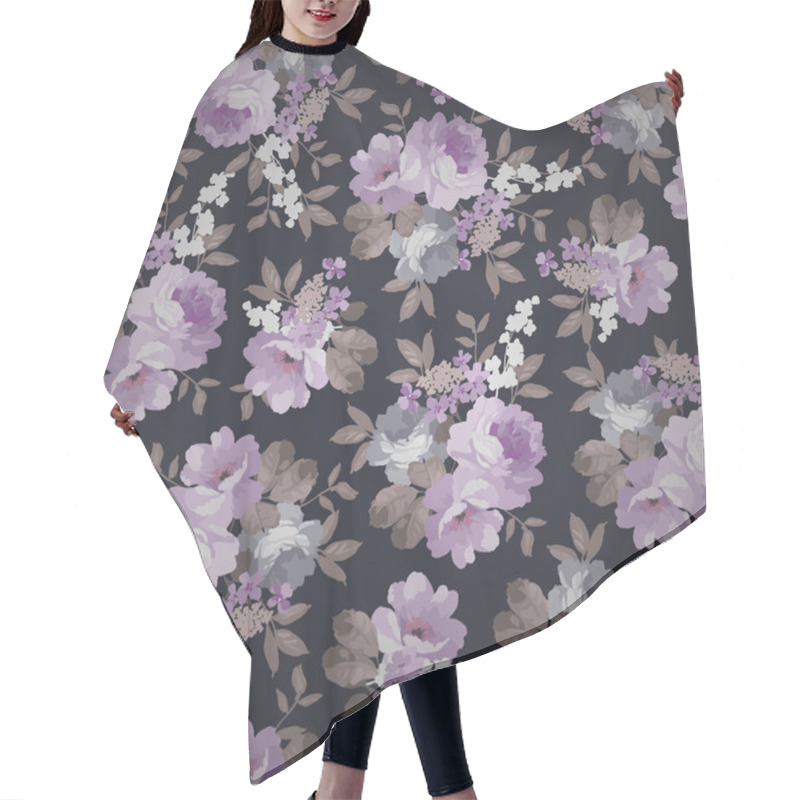 Personality  Beautiful Floral Seamless Pattern Hair Cutting Cape