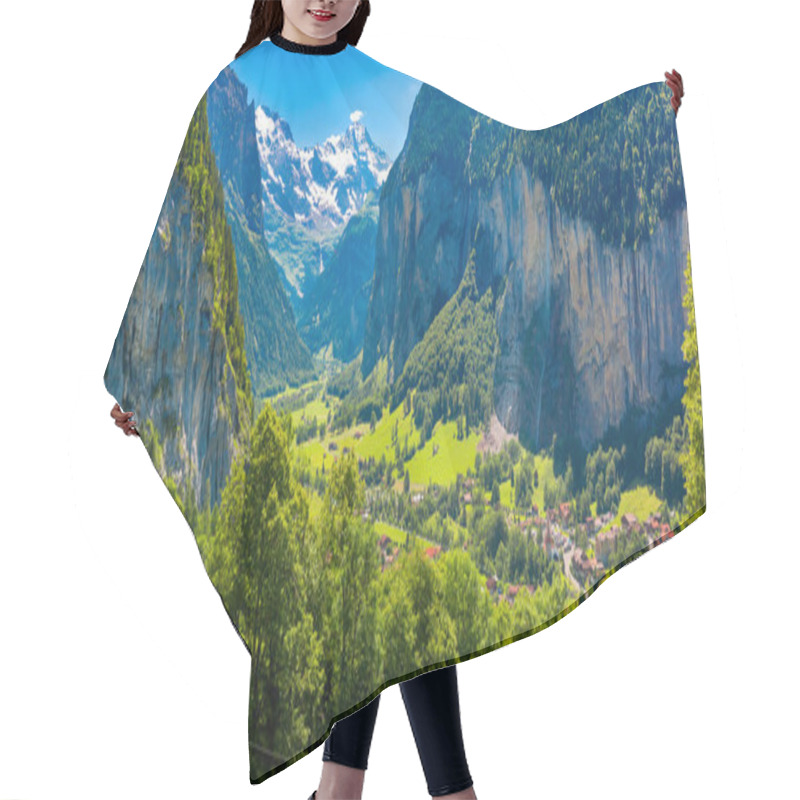 Personality  Mountain Village Lauterbrunnen, Switzerland Hair Cutting Cape