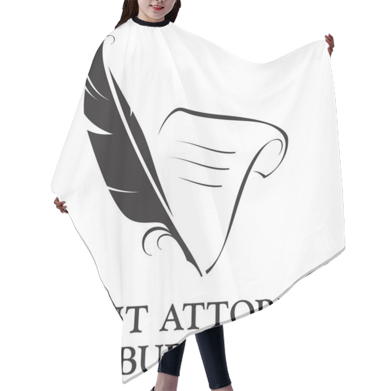 Personality  Attorney, Law Office Logo. Hair Cutting Cape