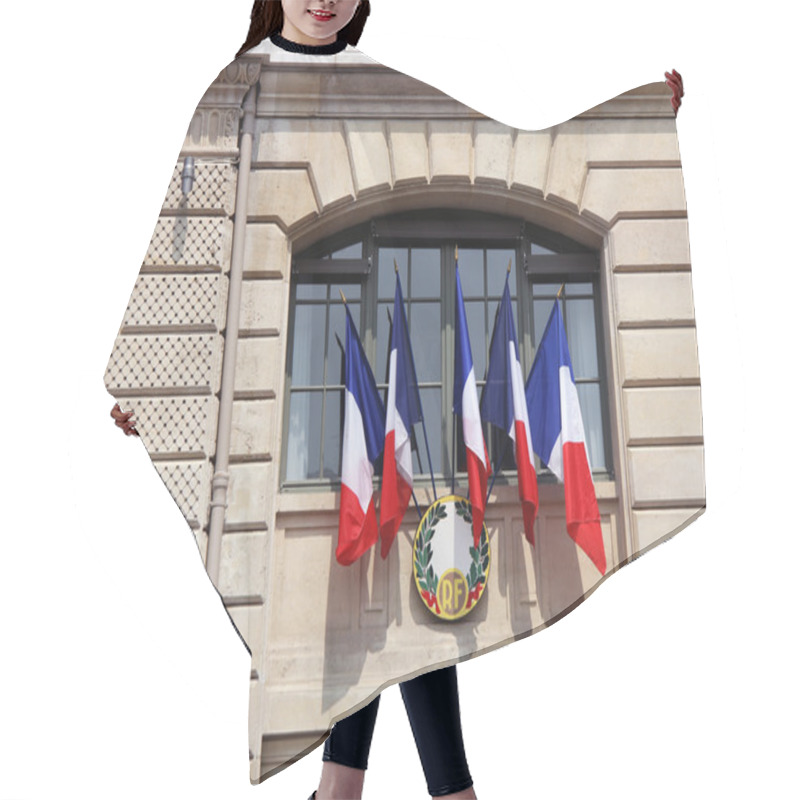 Personality  French Flags Hung On The Wall Of The House In Paris Hair Cutting Cape