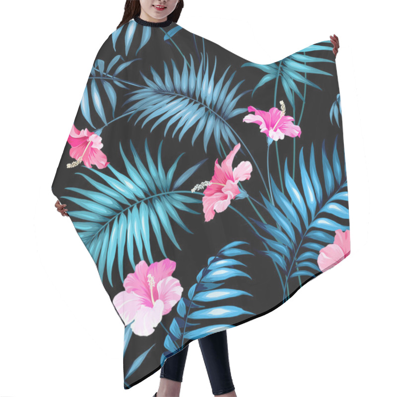 Personality  Tropical Flower. Hair Cutting Cape