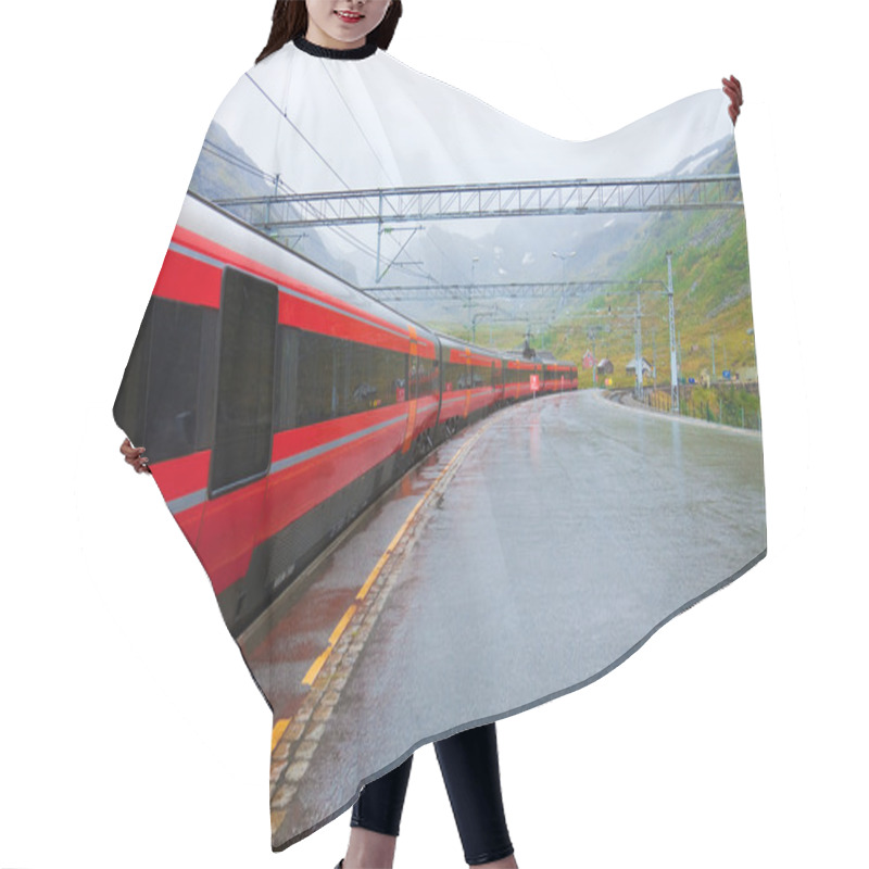 Personality  Railway Station In Norway Hair Cutting Cape