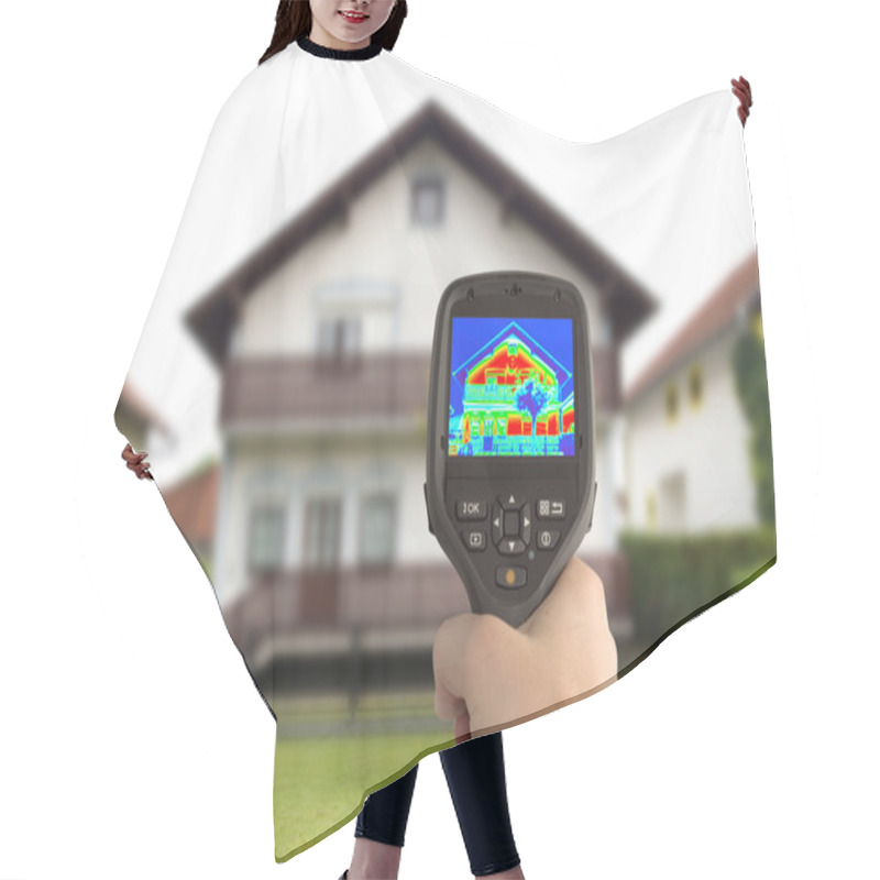 Personality  Thermal Image Of The House Hair Cutting Cape