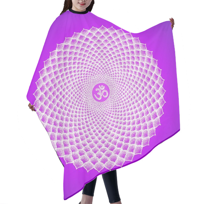 Personality  Hand Drawn Chakra Sahasrara Illustratio Hair Cutting Cape