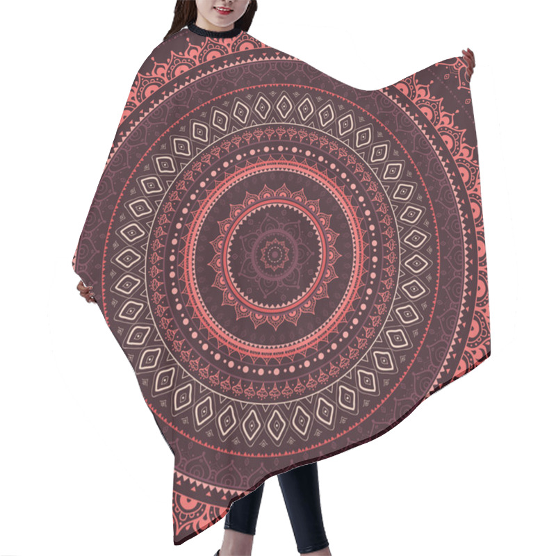 Personality  Mandala. Indian Decorative Pattern. Hair Cutting Cape