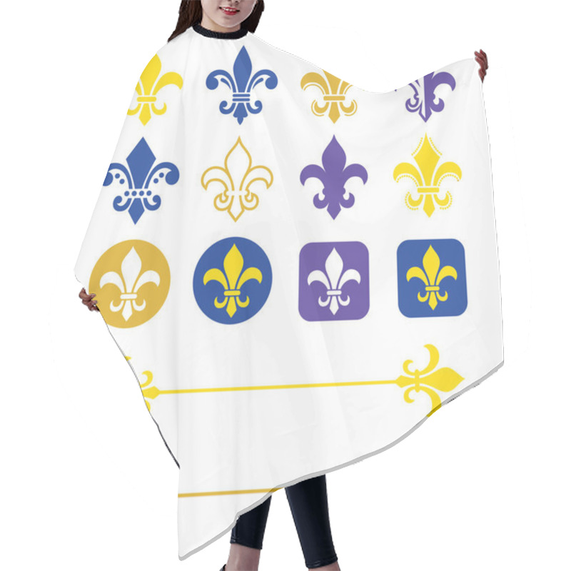 Personality  Fleur De Lis - French Symbol Gold And Navy Blue Design, Scouting Organizations, French Heralry  Hair Cutting Cape