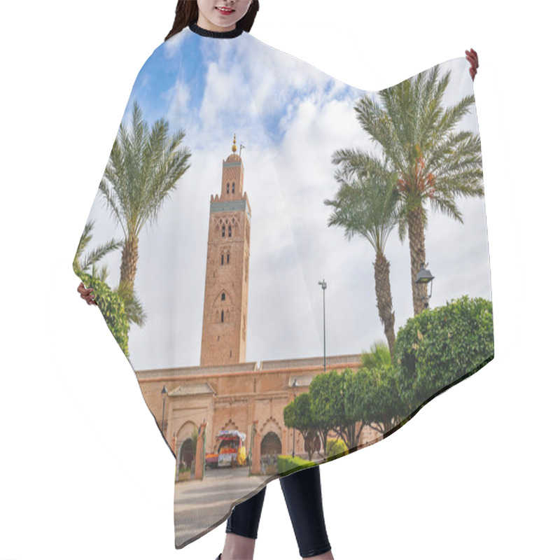 Personality  Koutoubia Mosque Minaret In Medina Quarter Of Marrakesh, Morocco Hair Cutting Cape