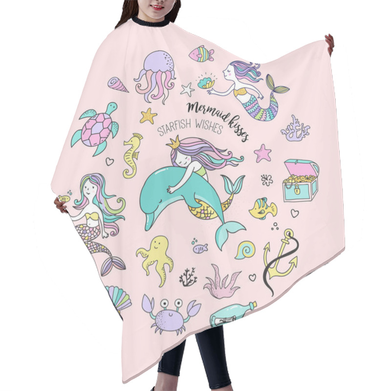 Personality  Under The Sea Elements Design Hair Cutting Cape