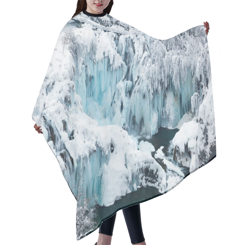 Personality  Winter In Plitvice Lakes National Park, Croatia Hair Cutting Cape