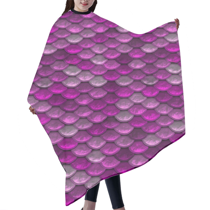 Personality  Pink Repeating Playful Mermaid Fish Scale Pattern Hair Cutting Cape