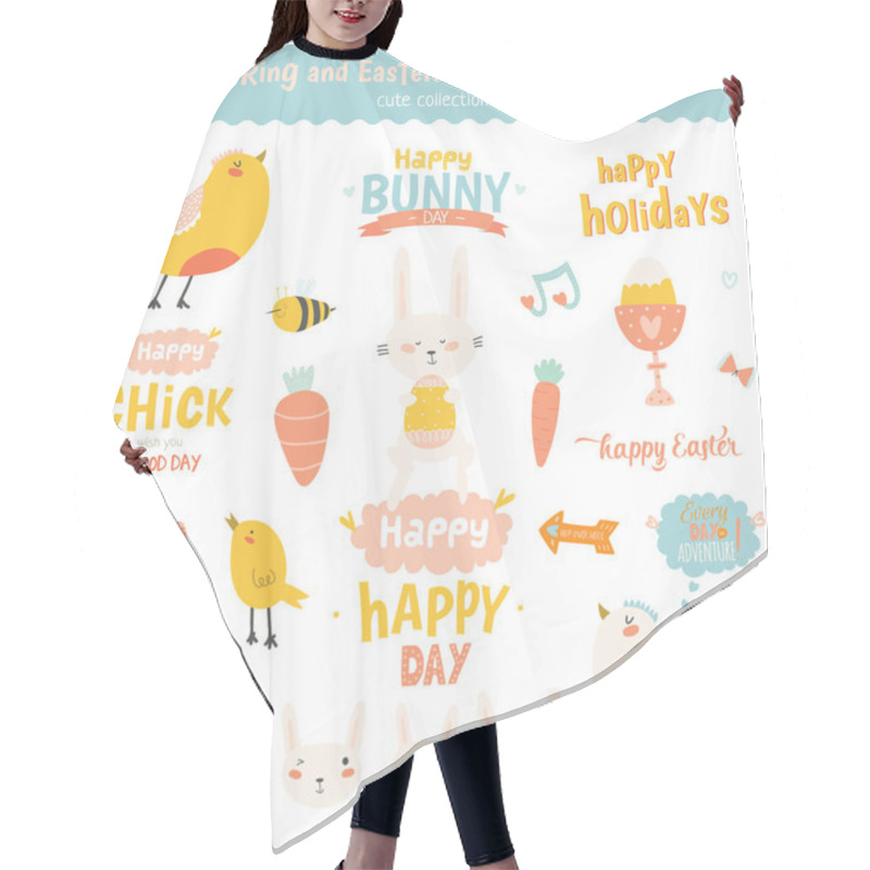 Personality  Happy Easter Elements Set Hair Cutting Cape