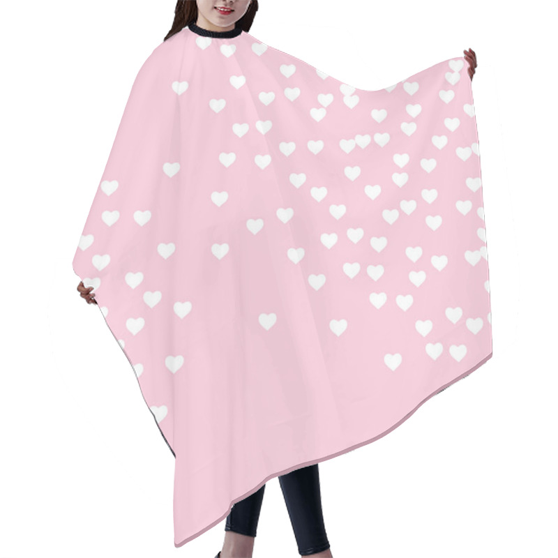 Personality  Heart Confetti Beautifully  Fall On The Background Hair Cutting Cape