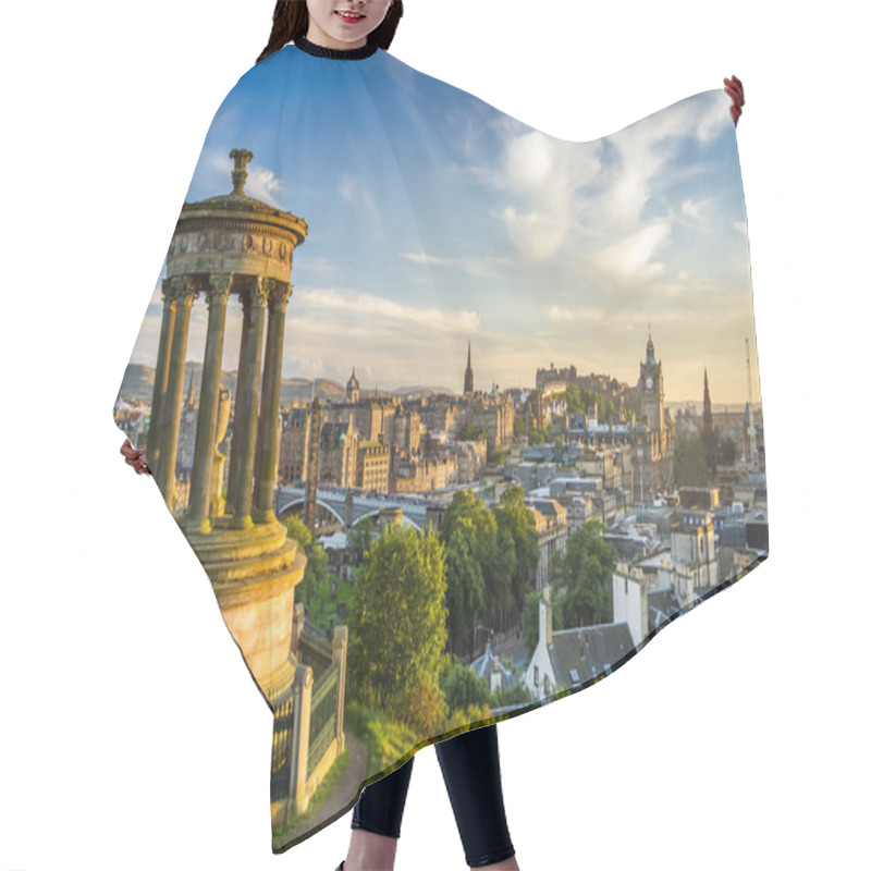 Personality  View Of The Castle From Calton Hill At Sunset Hair Cutting Cape