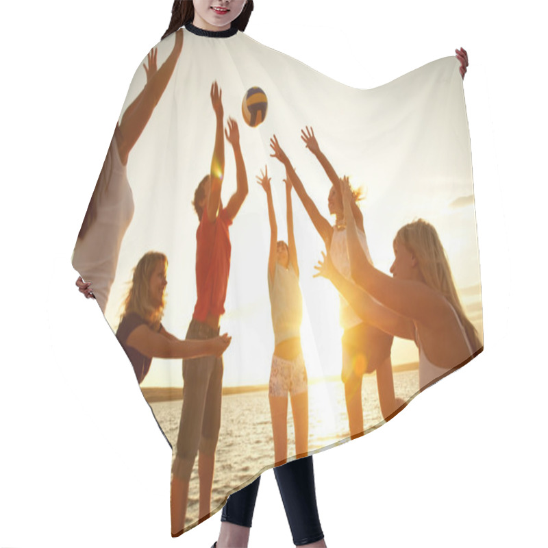 Personality  Volleyball On The Beach Hair Cutting Cape