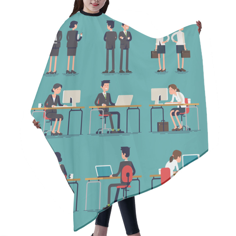 Personality  Business Office Workers Hair Cutting Cape